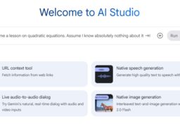 Google AI Studio（通称「AI Studio」）は、Googleの最新AIモデル（Geminiなど）を使って、チャット・音声・画像・動画生成など様々なAI体験ができる、かんたん＆無料のWebツールです。 無料で試せる点も魅力な初心者でも操作しやすく、ビジネスはもちろん趣味や学びにまで活用できます。
